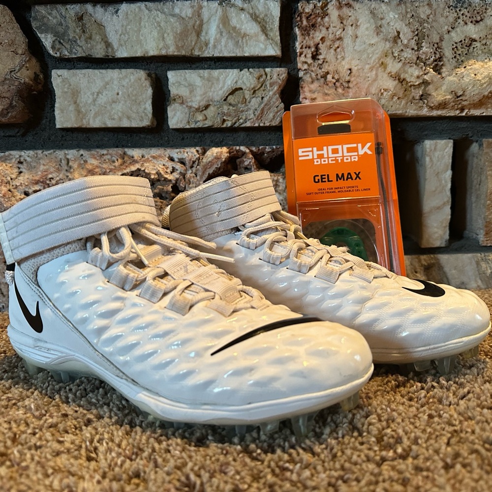 Nike White and Black football Cleats